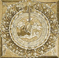 Сотворение Евы. Начальный лист книги Бытия из так называемой Девятой немецкой Библии. Издатель А. Кобергер, 1483.