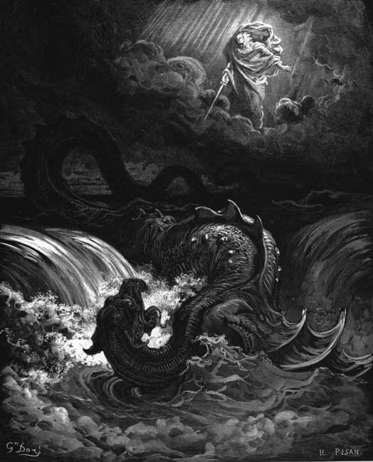 «Господь убивает Левиафана». Г. Доре.